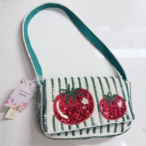Viral Tomato Beaded Bag